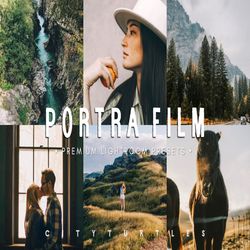 Kodak Portra Film Lightroom Presets for Desktop & Mobile, Natural Outdoor Travel Filters - Premium Photography Editing T