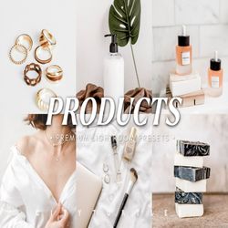 Clean White Product Lightroom Presets for Desktop & Mobile, Bright Airy Natural Photography Editing Tools