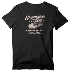 youth skywalker and son landspeeder service short sleeve t-shirt, cool vintage jedi shirt