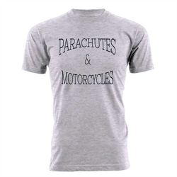 parachutes & motorcycles unisex short sleeve t-shirt, skydiving shirt