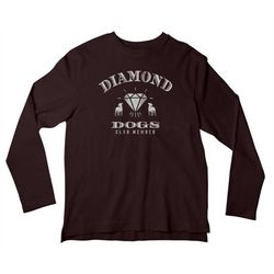 long sleeve vintage diamond dogs club member unisex t-shirt, funny richmond gift,  distressed soccer shirt for women and