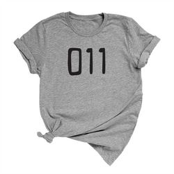eleven tattoo t-shirt, 011 short sleeve unisex men's shirt