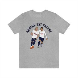 tottenham hotspur audere est facere harry kane & heung-min son t-shirt