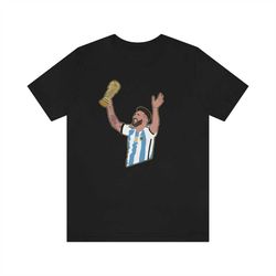 lionel messi world cup trophy t-shirt