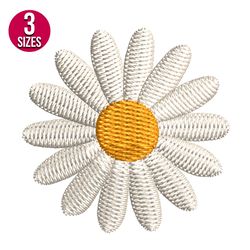 daisy flower embroidery design, machine embroidery design, instant download
