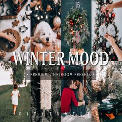 Cozy WINTER MOOD Holiday Lightroom Presets for Desktop & Mobile, Moody Christmas Presets, Lifestyle Photography Editing