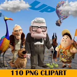 110 disney up bundle png, disney png, disney up png, disney up characters, russell png, carl fredricksen png