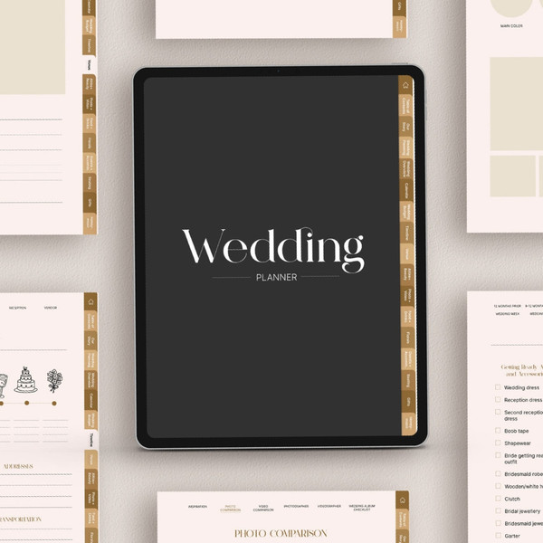 Digital Wedding Planner for iPad Goodnotes, 160 Page Wedding Planner, Wedding Itinerary, Wedding To Do List, Checklist (1).jpg