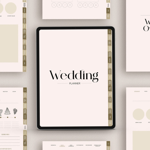 160 Page Digital Wedding Planner for iPad Goodnotes, Complete Wedding Planner, Itinerary, Budget, To Do List, Checklist (1).jpg