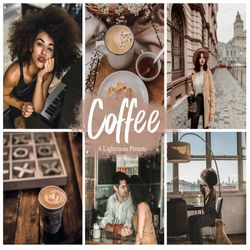 6 COFFEE Lightroom Mobile & Desktop Presets , Brown Theme , Instagram Presets , Blogger , Coffee Lovers , Trendy