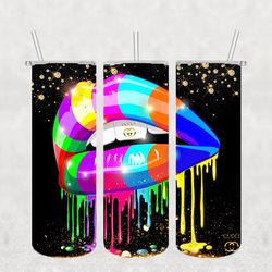 lips gucci tumbler 20oz skinny png, gucci tumbler png, fashion 20oz skinny tumbler