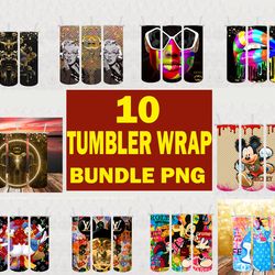 10 tumbler gucci disney bundle design png, gucci tumbler wrap, sublimation designs downloads