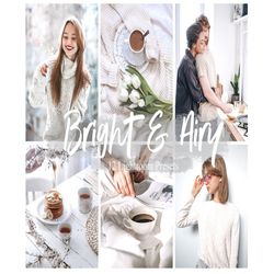 12 BRIGHT & AIRY Lightroom Mobile and Desktop Presets , White Theme , Bright and Clean Instagram Presets , Bloggers