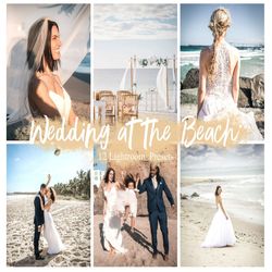 12 WEDDING at the Beach Lightroom Mobile & Desktop Preset , Wedding Photographers , Warm Natural Filter , Instagram Filt