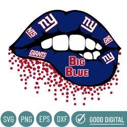 New York Giants Lips Svg Png, New York Giants Logo Svg For Cricut, New York Giants Logo Svg Cuf File, Cut File, Eps