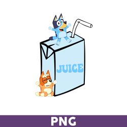 bluey and bingo & juice bottle png, bluey png, bluey and bingo png, bluey iced coffee png, bluey dog png - download