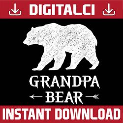 grandpa bear funny father's day family design for grandpa pa best dad daddy father's day happy father's day png sublimat