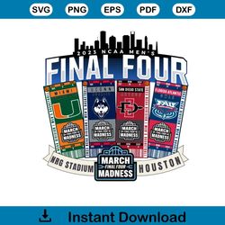 march madness 2023 svg final four svg cricut for files design