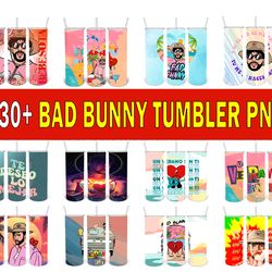 130 tumbler bad bunny png bundle, tumbler png, tumbler bundle
