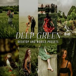 10 Deep Green Lightroom Presets. Desktop And Mobile. 10 Different Presets. Moody, Organic, Greens, Earth, Earthy, Photog