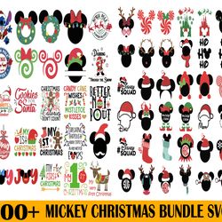 200 mickey christmas bundle, disney christmas svg