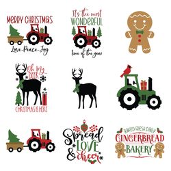 farmhouse christmas bundle, merry christmas svg