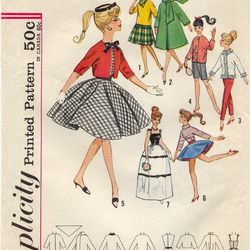 Sew doll clothes Patterns Doll clothes pattern pdf Barbie pattern Vintage simplicity 60s doll clothes Simplicity 4700