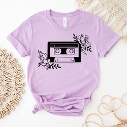 Vintage Band Cassette Tapes Tee | 80S Rock And Roll Crewneck Tee | Rock Cassettes Vintage Vibe Band Graphic Tee