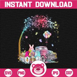 easter png, easter truck png, easter bunny sublimation, bunny clipart, easter vintage truck clipart , plaid truck png, e