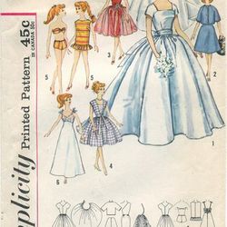 Barbie clothes PDF pattern Making doll clothes Instant download Doll clothes sewing Simplicity 4510