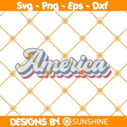 America Retro Svg, America Svg, 4th of July Svg, Fouth of July Svg, File For Cricut