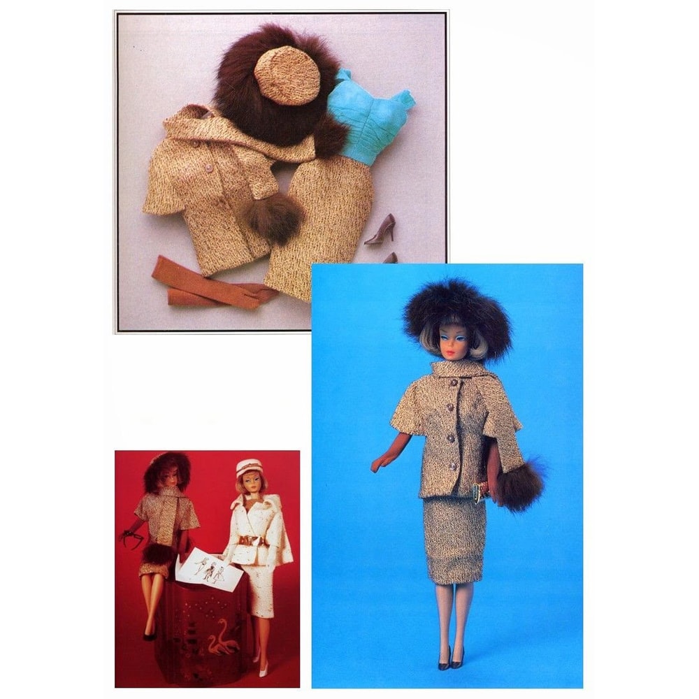 Barbie jacket pattern, hat pattern Barbie purse pattern Barbie dress pattern.jpg