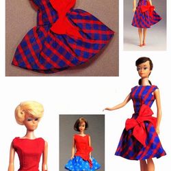 Barbie dress pattern in PDF bodice pattern and barbie skirt pattern Vintage barbie clothes pattern Digital download PDF
