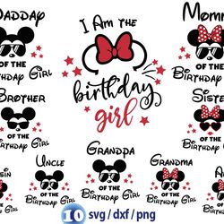 disney minnie birthday boy svg, disney birthday girl svg png