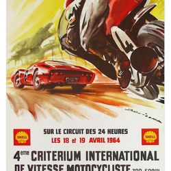 vintage grand prix poster - cross stitch pattern counted vintage pdf - 111-259