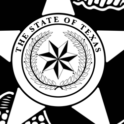 sansom park police officer state of texas black white vector outline or line art file for cnc laser cutting, wood, metal