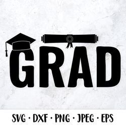 Grad SVG. Graduation shirt design. Graduation typography
