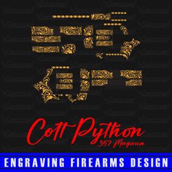 engraving firearms design colt python 357 magnum scroll design