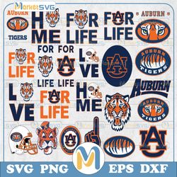 24 auburn tigers football svg bundle, n c a a svg, sport svg, auburn tigers svg, auburn tigers logo, auburn