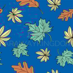 oak and maple autumn seamless pattern vector illustration