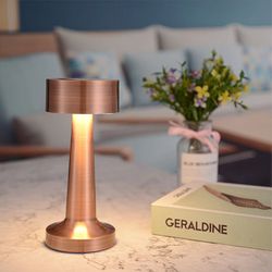 Modern Touch-Sensitive LED Table Lamp with Adjustable Brightness