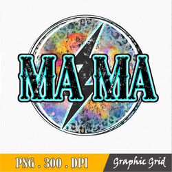 mama lightning bolt leopard cheetah png, sublimation designs, sublimation design downloads, png transparent , mama print