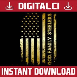 god family steelers pro us flag father's day dad best dad daddy father's day happy father's day png sublimation