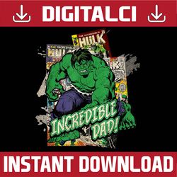 marvel hulk incredible dad father's day best dad daddy father's day happy father's day png sublimation