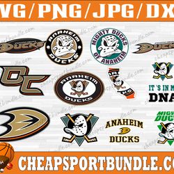 bundle 12 files anaheim ducks hockey team svg, anaheim ducks bundle svg, nhl svg, nhl svg, png, dxf, eps