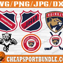 bundle 6 files florida panthers hockey team svg, florida panthers svg, nhl svg, nhl svg, png, dxf, eps, instant download