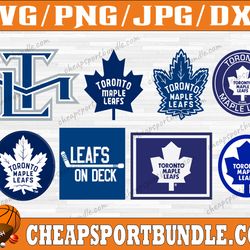 bundle 8 files toronto maple leafs hockey team svg, toronto maple leafs svg, nhl svg, nhl svg, png, dxf, eps
