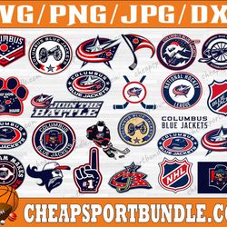 bundle 25 files columbus blue jackets hockey team svg, columbus blue jackets svg, nhl svg, nhl svg, png, dxf, eps,