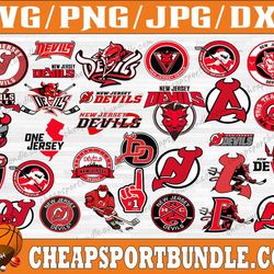 bundle 30 files new jersey devils hockey team svg, new jersey devils svg, nhl svg, nhl svg, png, dxf, eps