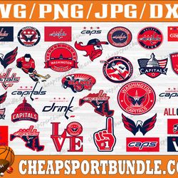bundle 33 files washington capitals hockey team svg, washington capitals svg, nhl svg, nhl svg, png, dxf, eps,